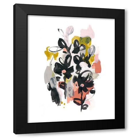 Gather Garden II Black Modern Wood Framed Art Print by Vess, June Erica