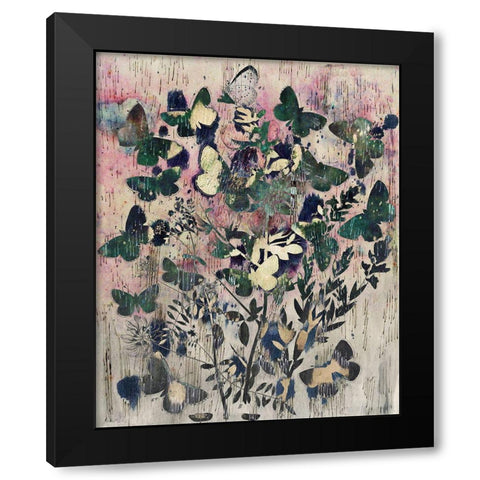 Celestial Butterflies I Black Modern Wood Framed Art Print by Arbel, Lori