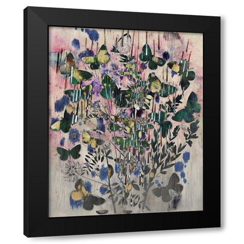 Celestial Butterflies II Black Modern Wood Framed Art Print with Double Matting by Arbel, Lori