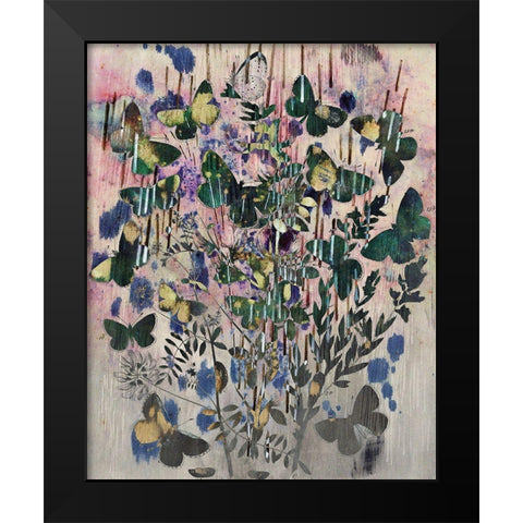 Celestial Butterflies II Black Modern Wood Framed Art Print by Arbel, Lori