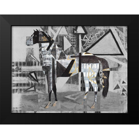 Gold Dust Black Modern Wood Framed Art Print by Arbel, Lori