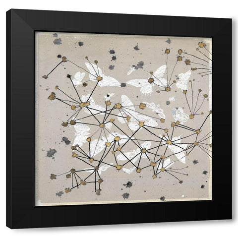 19th Century Butterfly Constellations I Black Modern Wood Framed Art Print with Double Matting by Arbel, Lori