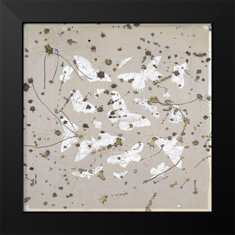 19th Century Butterfly Constellations II Black Modern Wood Framed Art Print by Arbel, Lori