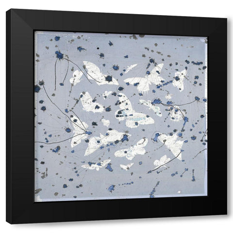 19th Century Butterfly Constellations in Blue II Black Modern Wood Framed Art Print with Double Matting by Arbel, Lori