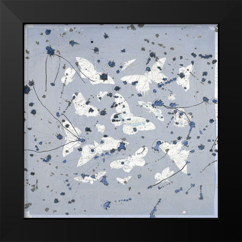 19th Century Butterfly Constellations in Blue II Black Modern Wood Framed Art Print by Arbel, Lori