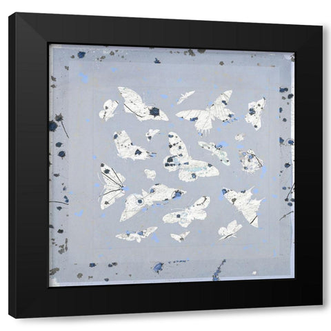 19th Century Butterfly Constellations in Blue III Black Modern Wood Framed Art Print with Double Matting by Arbel, Lori