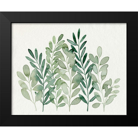 Foraged Greens I Black Modern Wood Framed Art Print by Popp, Grace