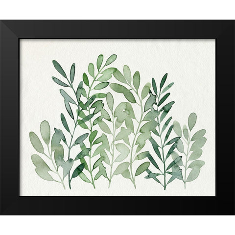 Foraged Greens II Black Modern Wood Framed Art Print by Popp, Grace