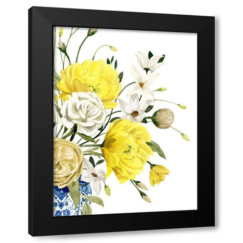 Yellow and Ultramarine Bouquet II Black Modern Wood Framed Art Print with Double Matting by Popp, Grace