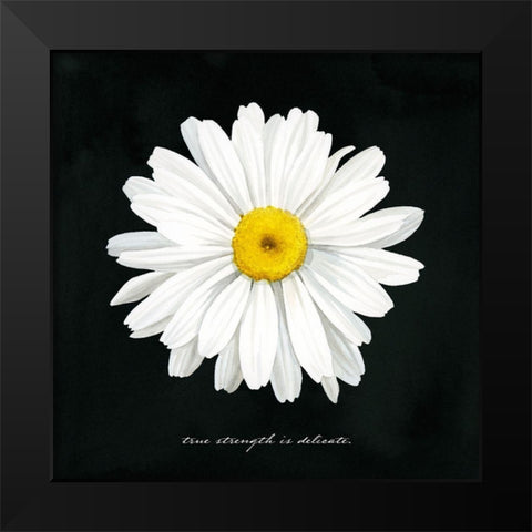 Delicate Daisy II Black Modern Wood Framed Art Print by Popp, Grace