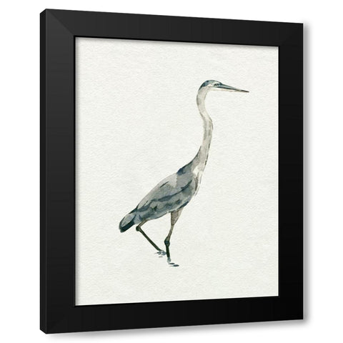 Saltwater Herons I Black Modern Wood Framed Art Print by Caroline, Emma