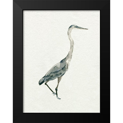 Saltwater Herons I Black Modern Wood Framed Art Print by Caroline, Emma