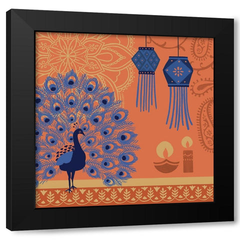 Diwali II Black Modern Wood Framed Art Print with Double Matting by Barnes, Victoria