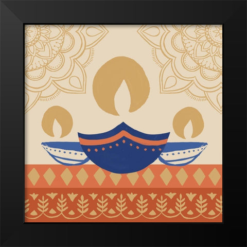 Diwali IV Black Modern Wood Framed Art Print by Barnes, Victoria