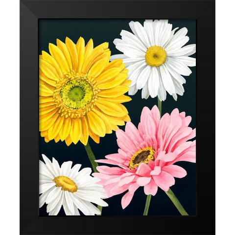 Gerbera Daisy I Black Modern Wood Framed Art Print by Popp, Grace