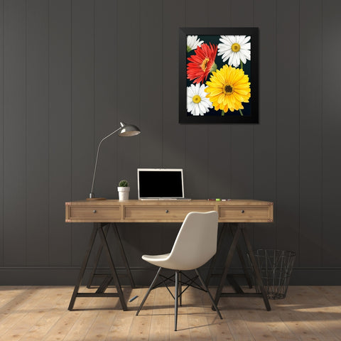 Gerbera Daisy II Black Modern Wood Framed Art Print by Popp, Grace