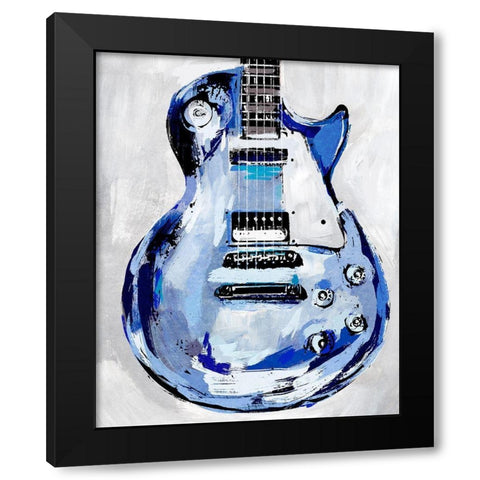 Electric Blues III Black Modern Wood Framed Art Print by Warren, Annie