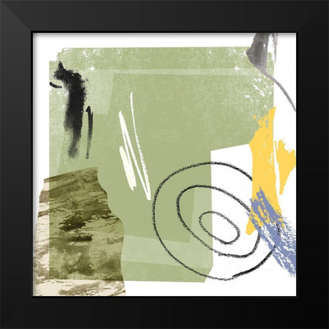 Abstract Swamp I Black Modern Wood Framed Art Print by Wang, Melissa