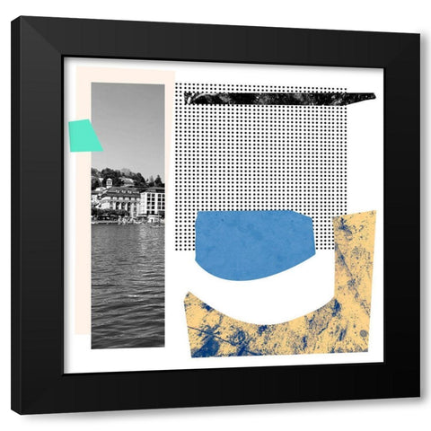 Ode to a Lake III Black Modern Wood Framed Art Print with Double Matting by Wang, Melissa