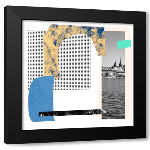 Ode to a Lake IV Black Modern Wood Framed Art Print with Double Matting by Wang, Melissa