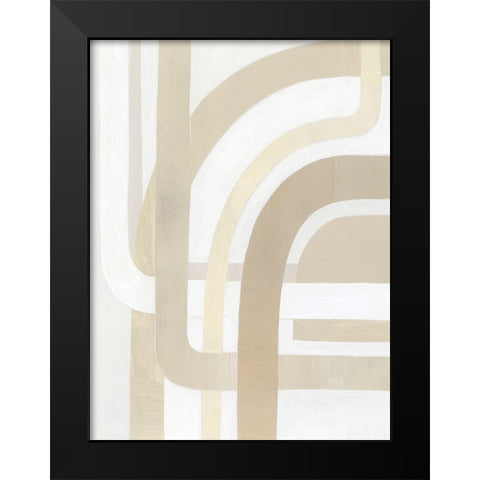 Loops And Weaves I Black Modern Wood Framed Art Print by Popp, Grace