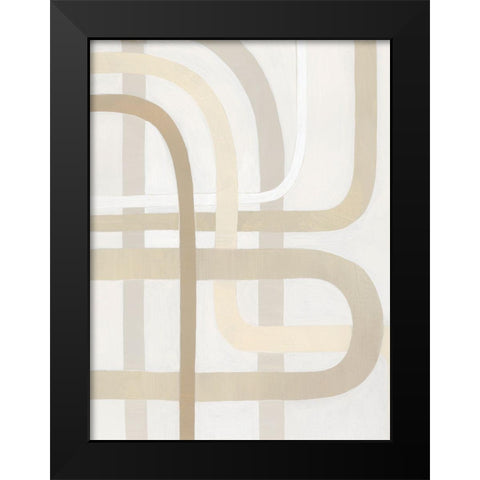 Loops And Weaves II Black Modern Wood Framed Art Print by Popp, Grace