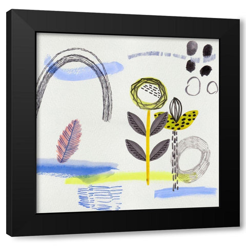 Light Dreams III Black Modern Wood Framed Art Print with Double Matting by Wang, Melissa