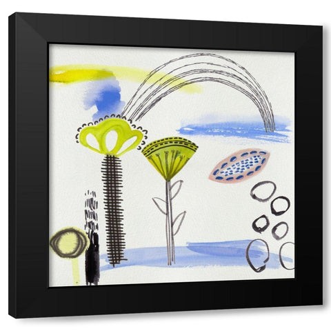 Light Dreams IV Black Modern Wood Framed Art Print with Double Matting by Wang, Melissa