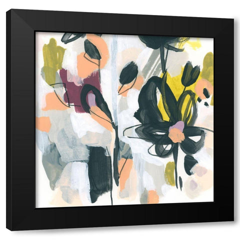 Garden Extraction VIII Black Modern Wood Framed Art Print by Vess, June Erica