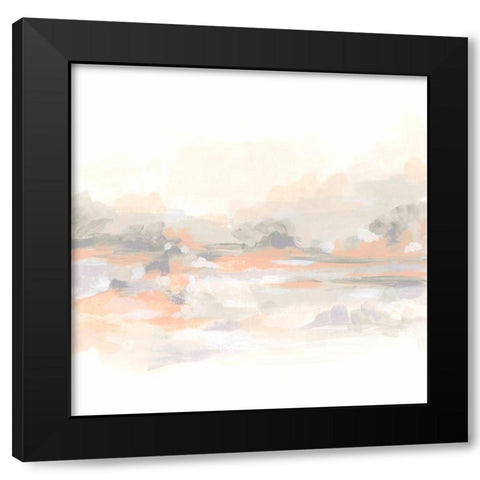 Blush Vista I Black Modern Wood Framed Art Print by Vess, June Erica