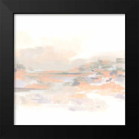 Blush Vista II Black Modern Wood Framed Art Print by Vess, June Erica