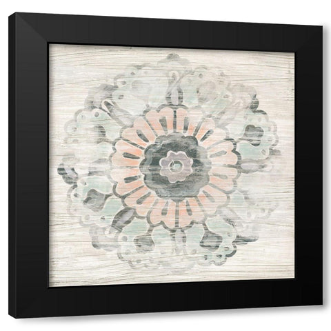 Weathered Emblem III Black Modern Wood Framed Art Print with Double Matting by Vess, June Erica