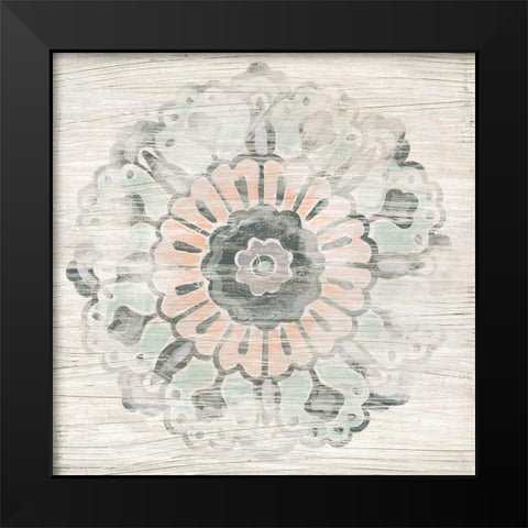 Weathered Emblem III Black Modern Wood Framed Art Print by Vess, June Erica