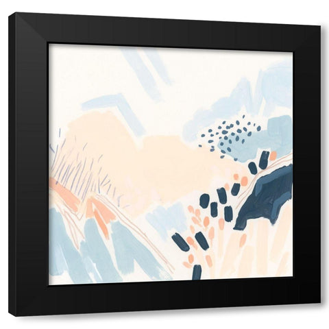 Abstract Fields IV Black Modern Wood Framed Art Print with Double Matting by Vess, June Erica