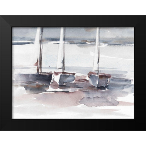 Caribbean Sails II Black Modern Wood Framed Art Print by Harper, Ethan