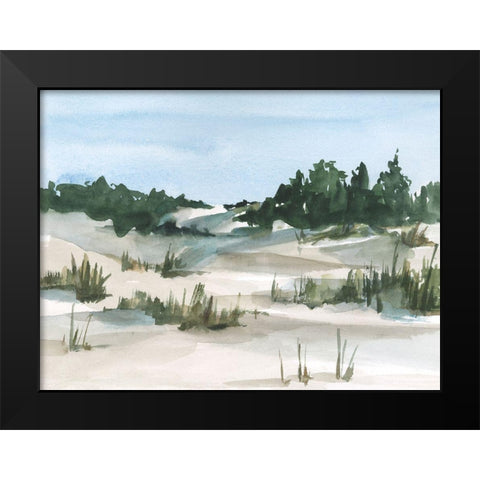 Watercolor Sand Dunes II Black Modern Wood Framed Art Print by Harper, Ethan