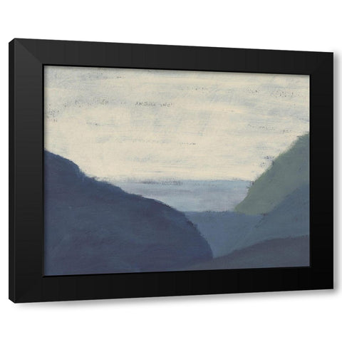 Muted Coast I Black Modern Wood Framed Art Print with Double Matting by Moore, Regina