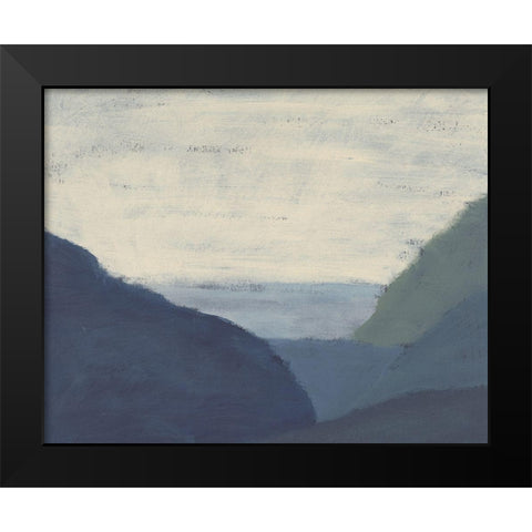 Muted Coast I Black Modern Wood Framed Art Print by Moore, Regina