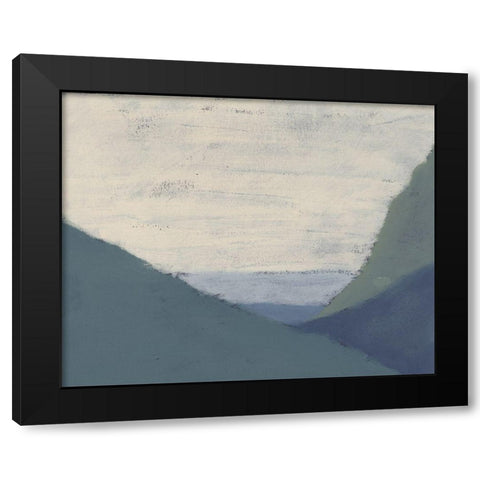 Muted Coast II Black Modern Wood Framed Art Print by Moore, Regina