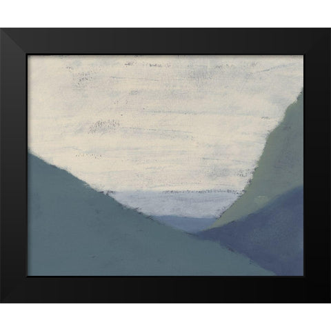 Muted Coast II Black Modern Wood Framed Art Print by Moore, Regina