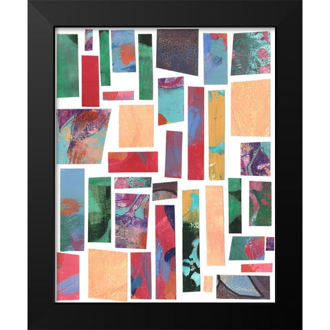 Broken Fragments I Black Modern Wood Framed Art Print by Moore, Regina