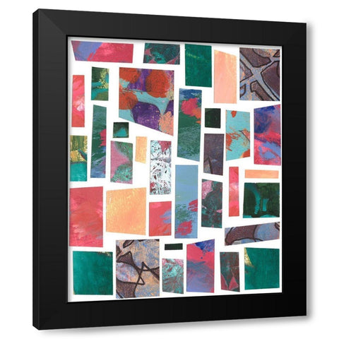 Broken Fragments II Black Modern Wood Framed Art Print with Double Matting by Moore, Regina