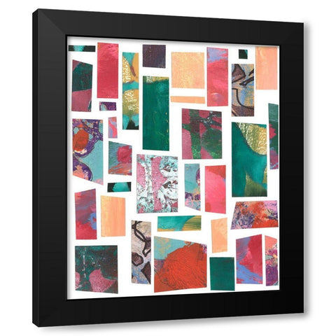 Broken Fragments III Black Modern Wood Framed Art Print by Moore, Regina
