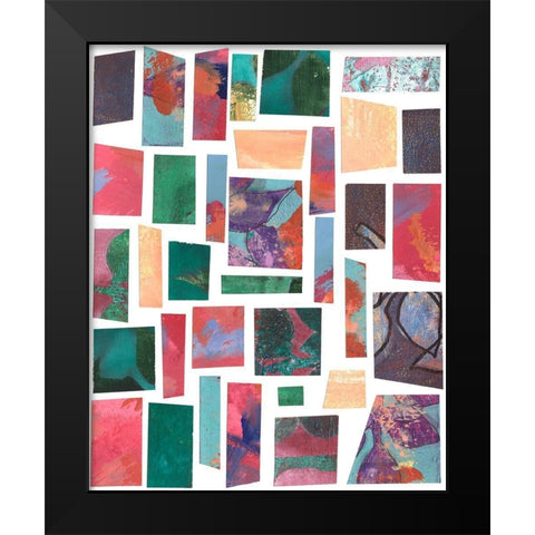 Broken Fragments IV Black Modern Wood Framed Art Print by Moore, Regina