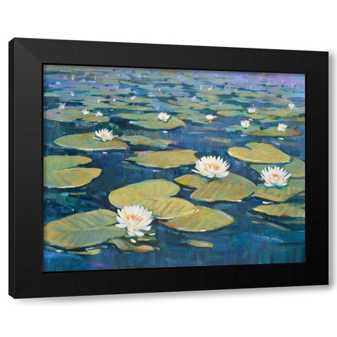 Morning Lilies I Black Modern Wood Framed Art Print by OToole, Tim