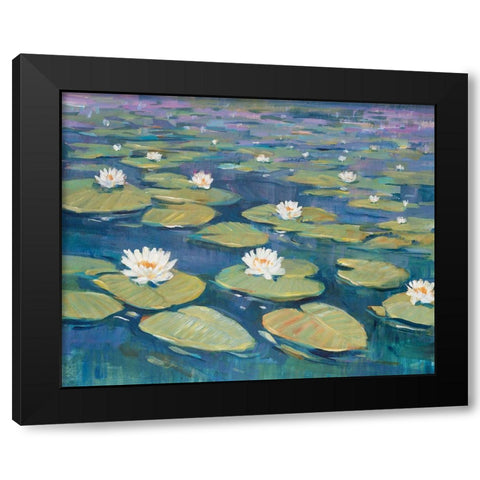 Morning Lilies II Black Modern Wood Framed Art Print with Double Matting by OToole, Tim