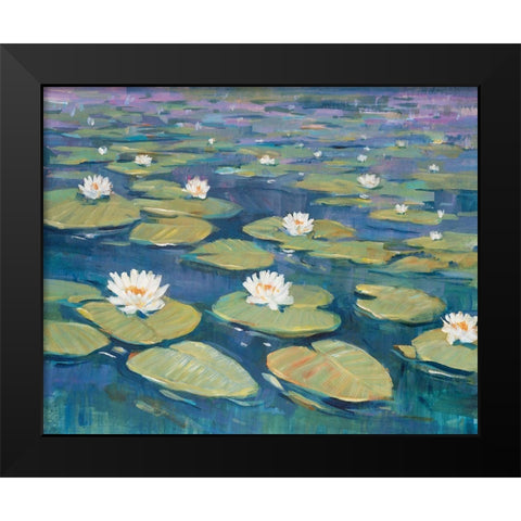 Morning Lilies II Black Modern Wood Framed Art Print by OToole, Tim