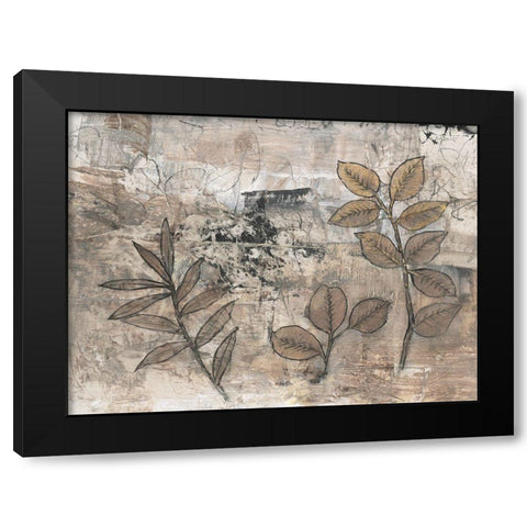 Leaf Motif II Black Modern Wood Framed Art Print by OToole, Tim