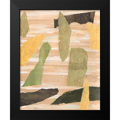 Painted Paper Pieces II Black Modern Wood Framed Art Print by Moore, Regina