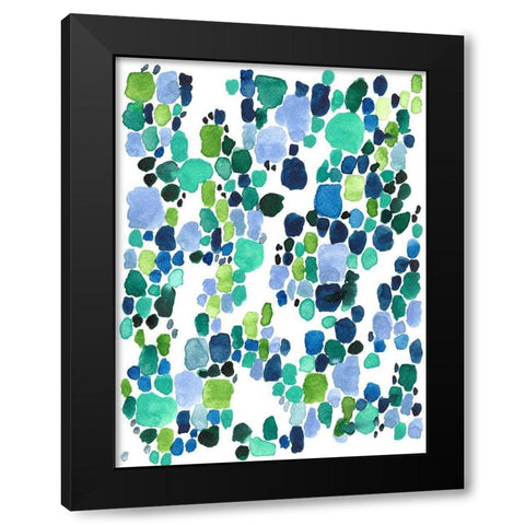 Sea Glass Spirit I Black Modern Wood Framed Art Print with Double Matting by Moore, Regina